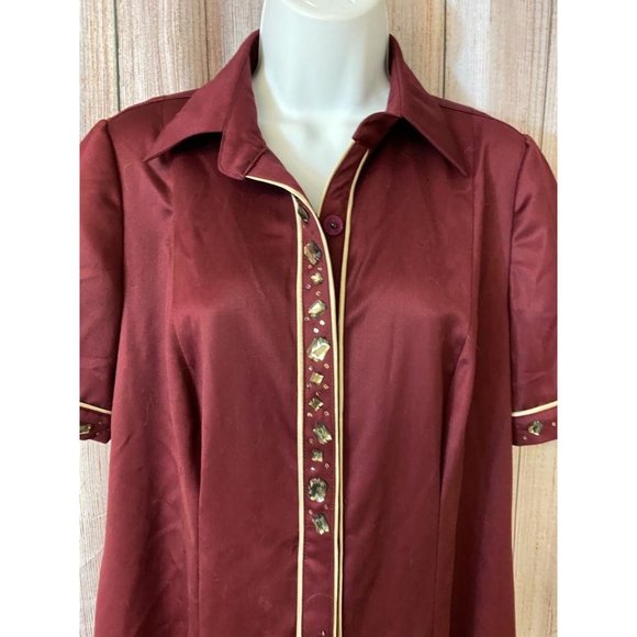 SAMY GICHERMAN BURGUNDY DRESS XL - Picture 2 of 6
